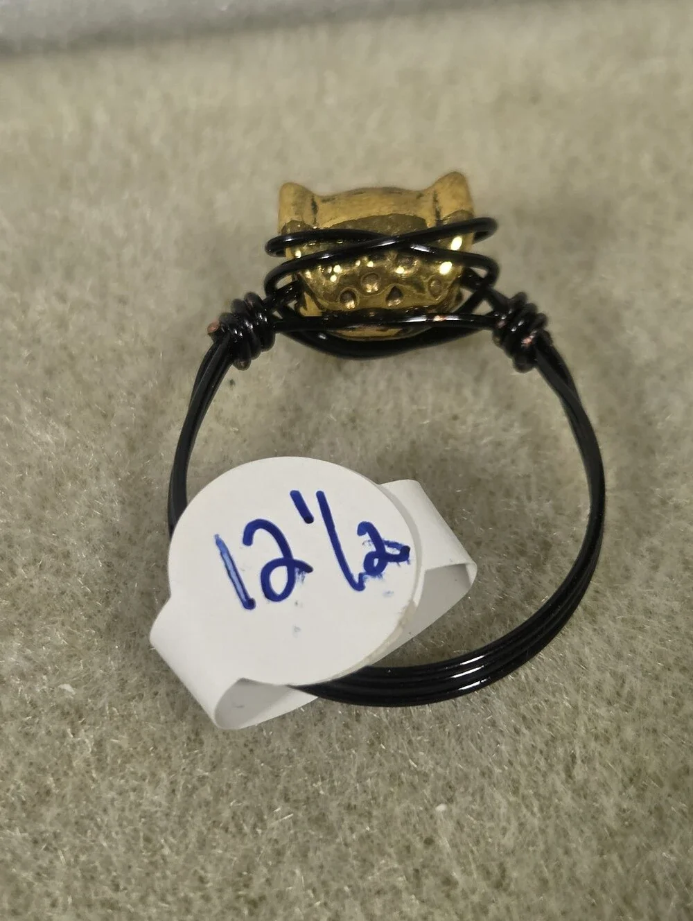 Handcrafted Gold Leopard Head Wire-Wrap Ring - Men's Jewelry